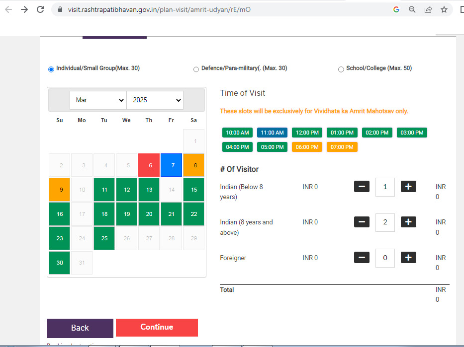 how to book ticket amrit udyan